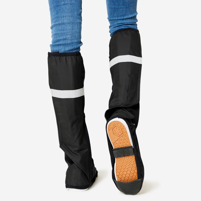 Protecții înalte impermeabile încălțăminte ciclism oraș Negru
