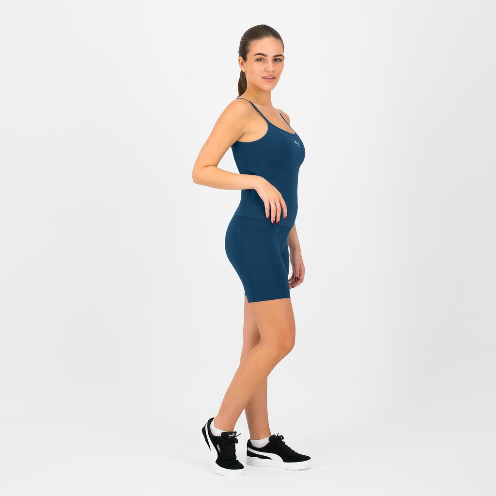 Women's Short Fitness Leggings - Blue