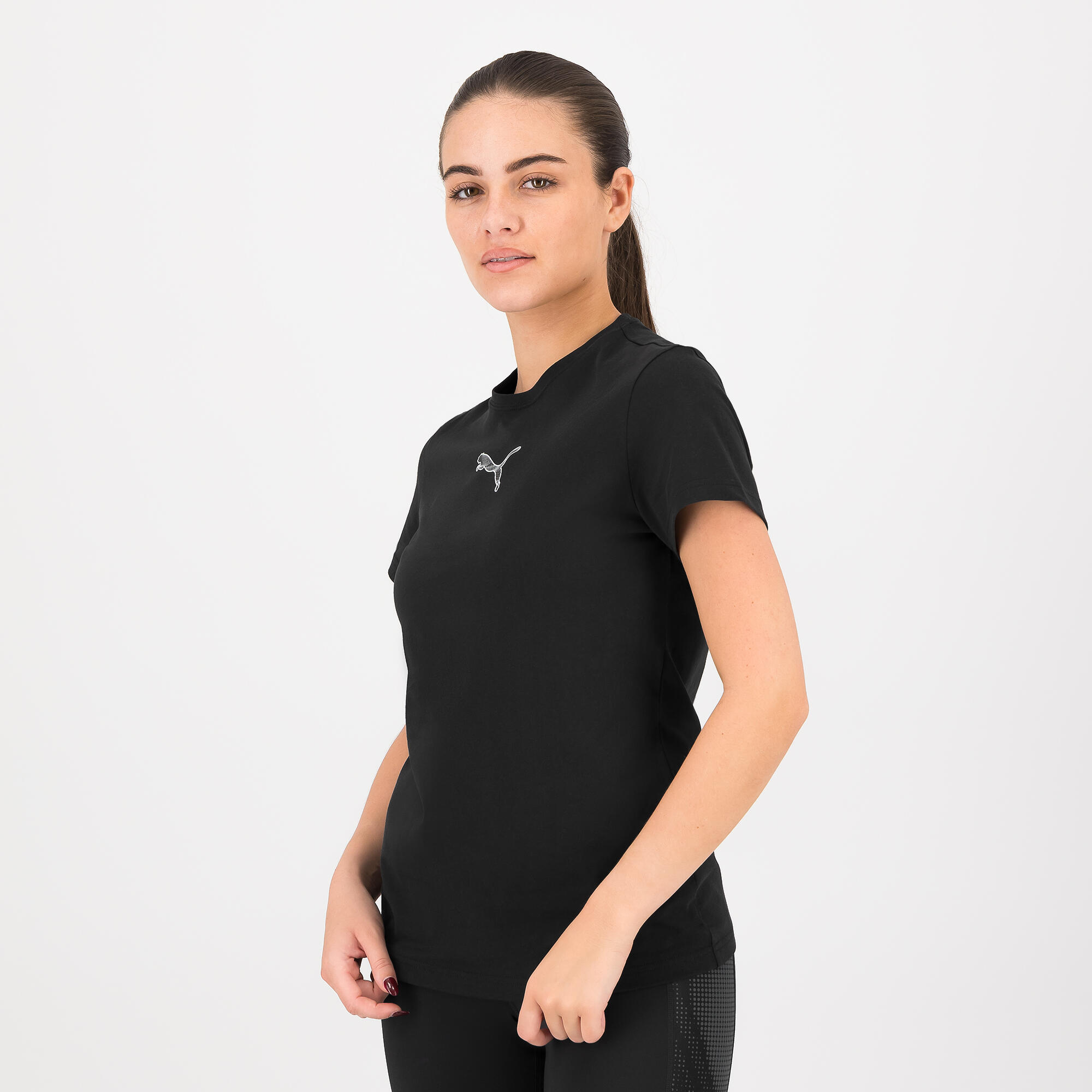 Tricou Bumbac Fitness Puma Negru Dama