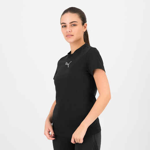 
      Women's Short-Sleeved Fitness T-Shirt - Black
  