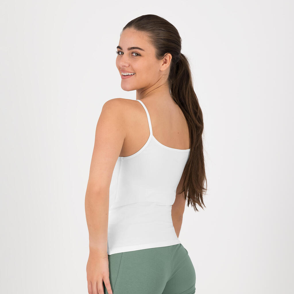 Women's Cotton Fitness Tank Top - White