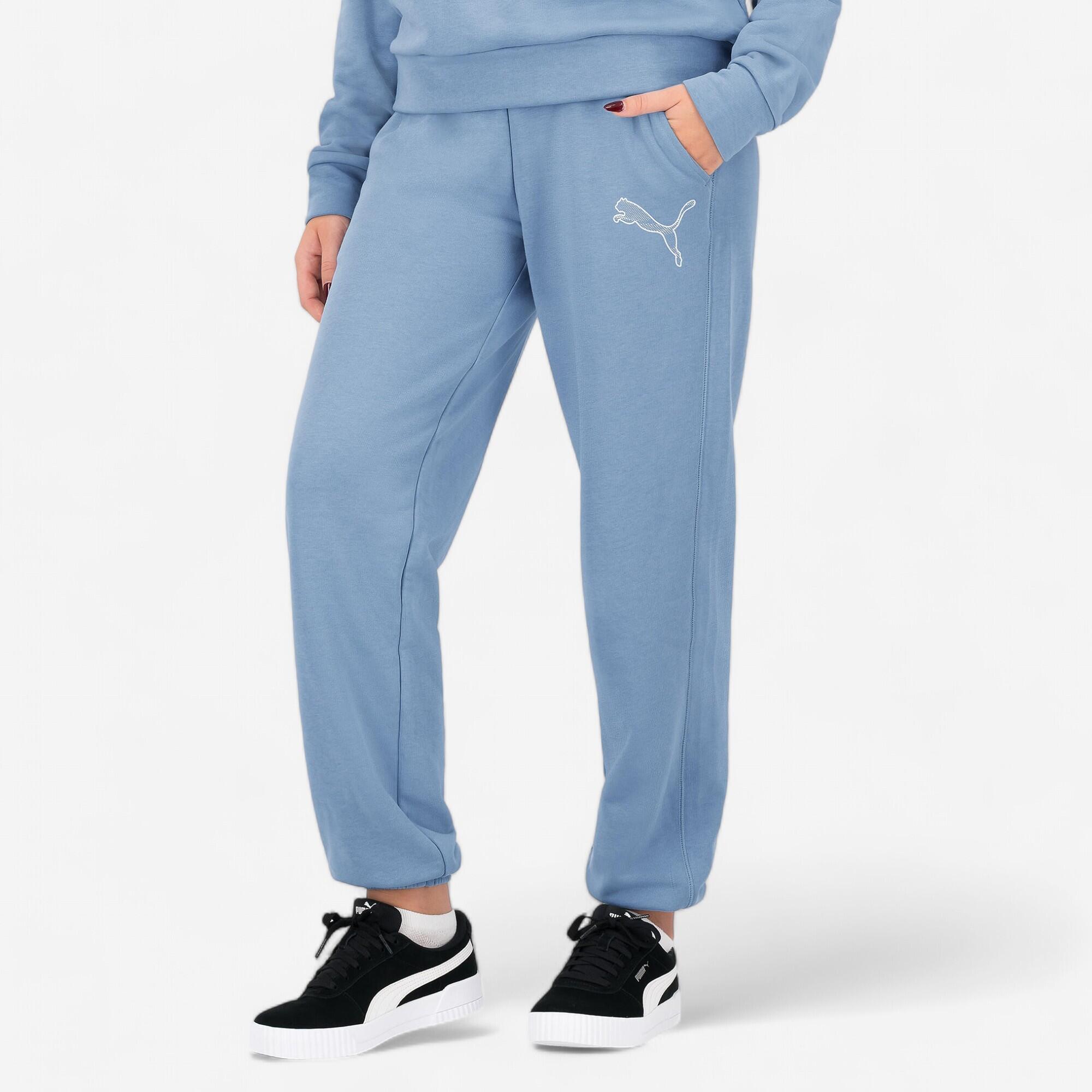Puma - Pantalon Jogging Fitness Puma Bleu Femme - Pantalons - Panoplies Training Adultes - Bleu - 40m - Decathlon