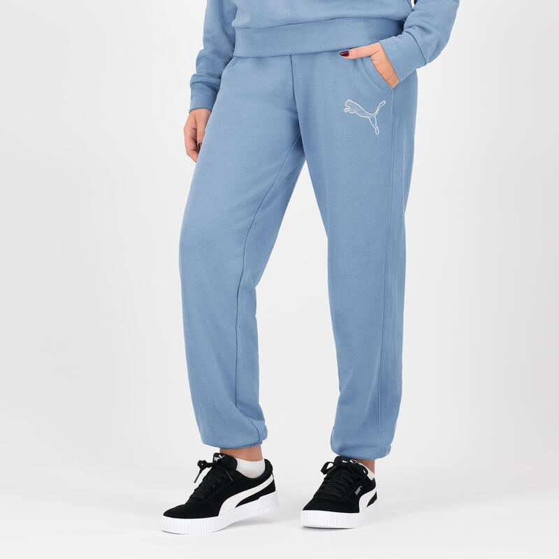 Pantalón jogger tacto suave azul, Pantalones deportivos de mujer
