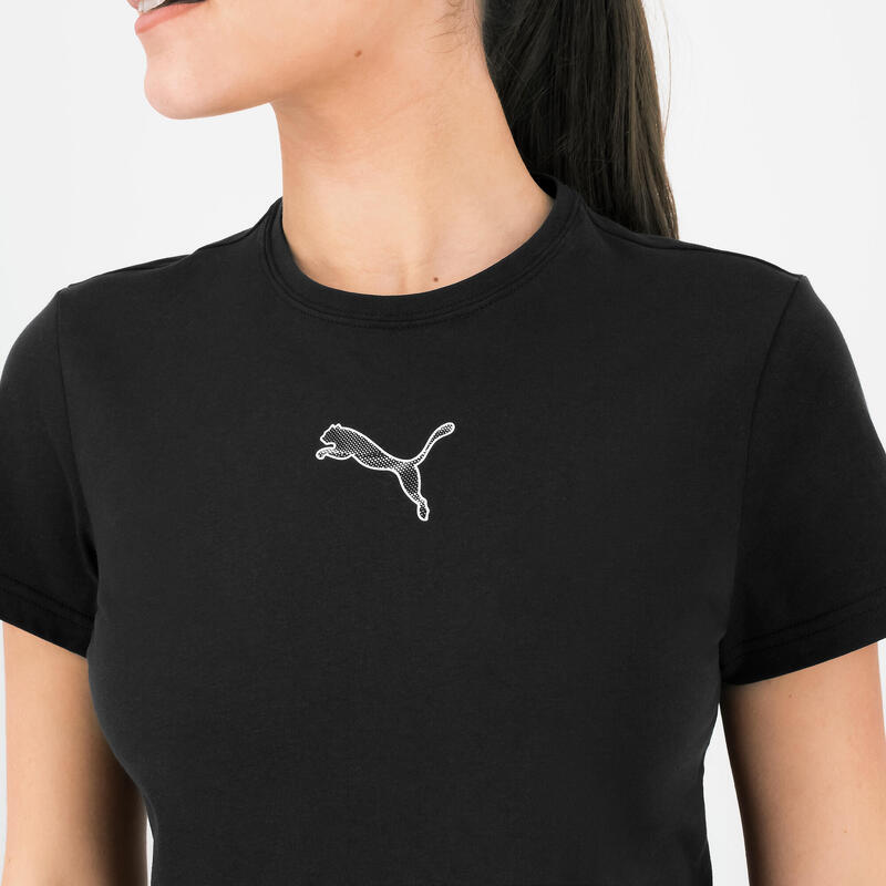 Puma T-Shirt Damen Baumwolle - schwarz 