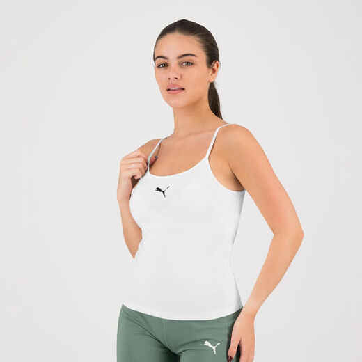 
      Sieviešu fitnesa kokvilnas bezpiedurkņu krekls, balts
  