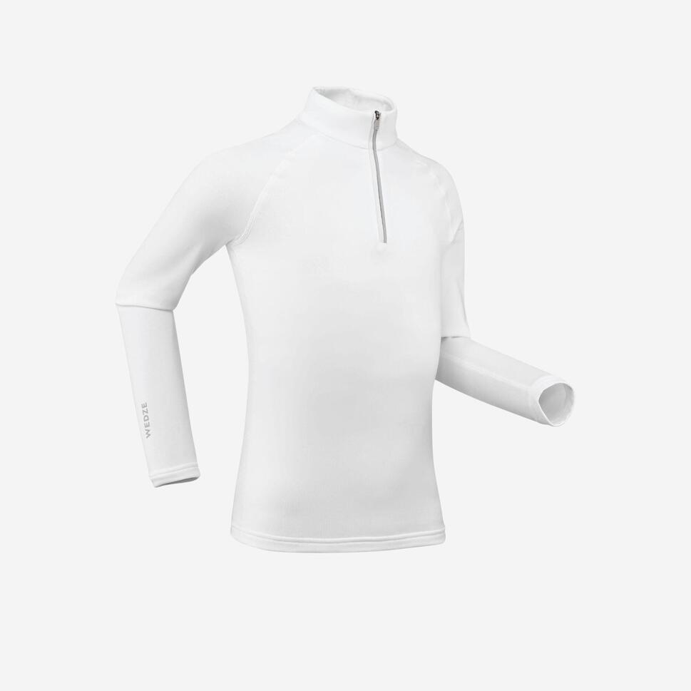 Koszulka termoaktywna narciarska dla dzieci Wedze BL 500 1/2 zip