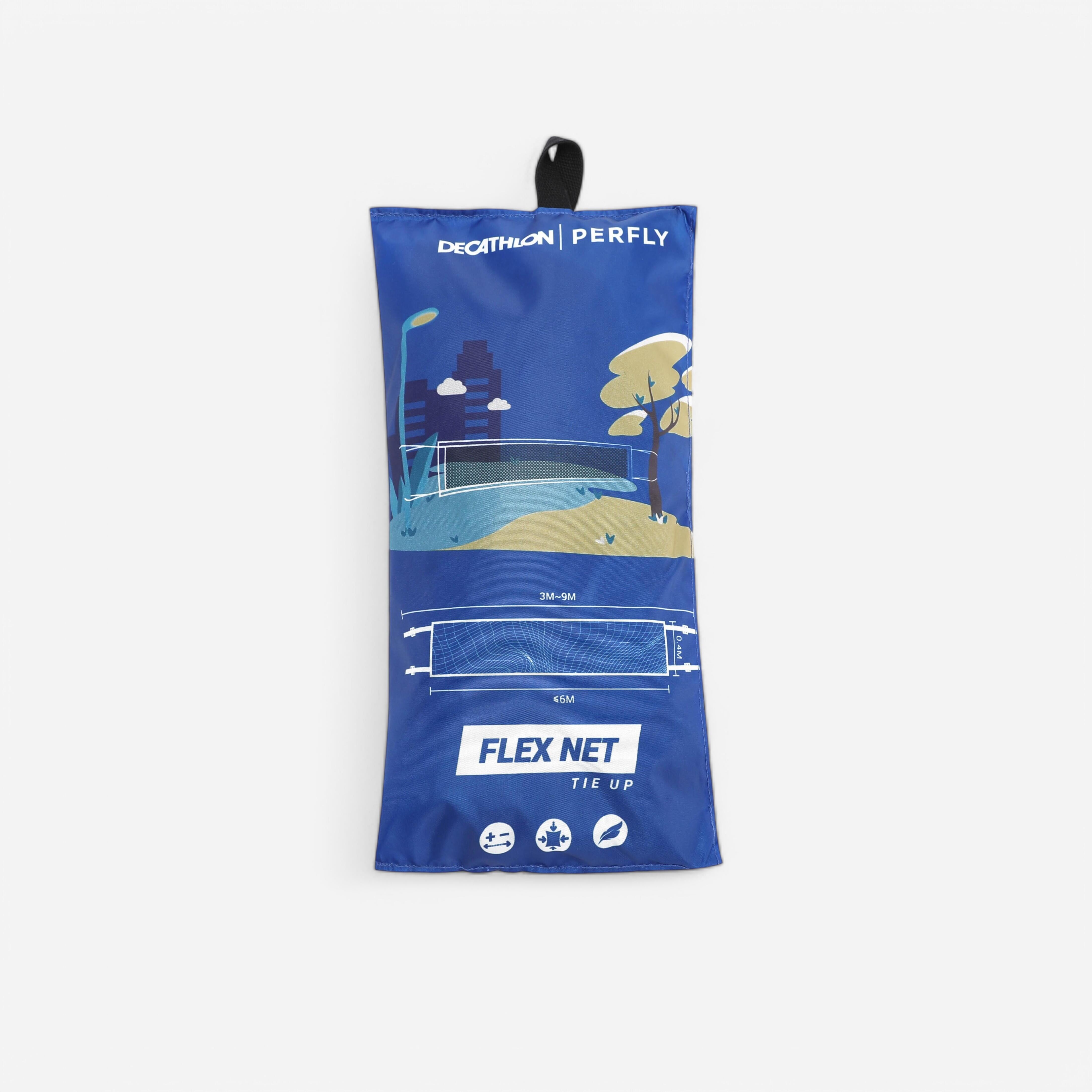 Flex tie up badminton net - adjustable badminton net