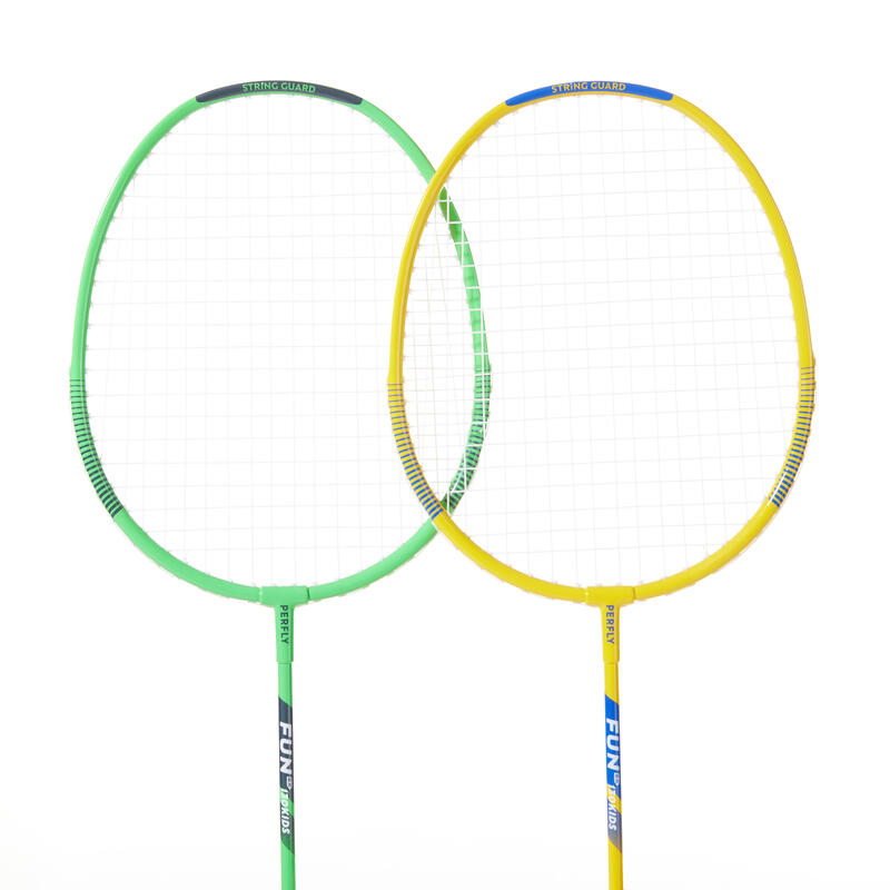 Kit racchette badminton bambino BR 130 verde-giallo