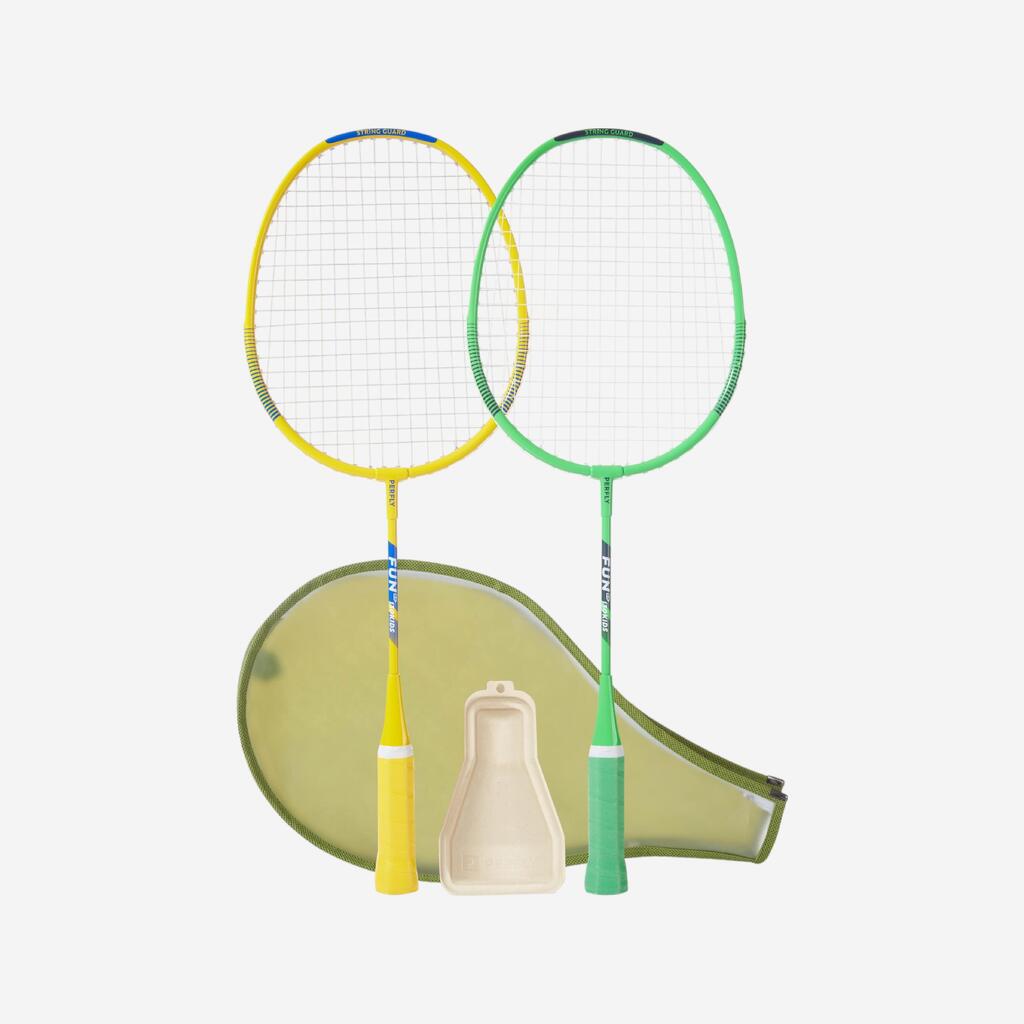 Zeleno-oker dečji komplet reketa za badminton BR 130