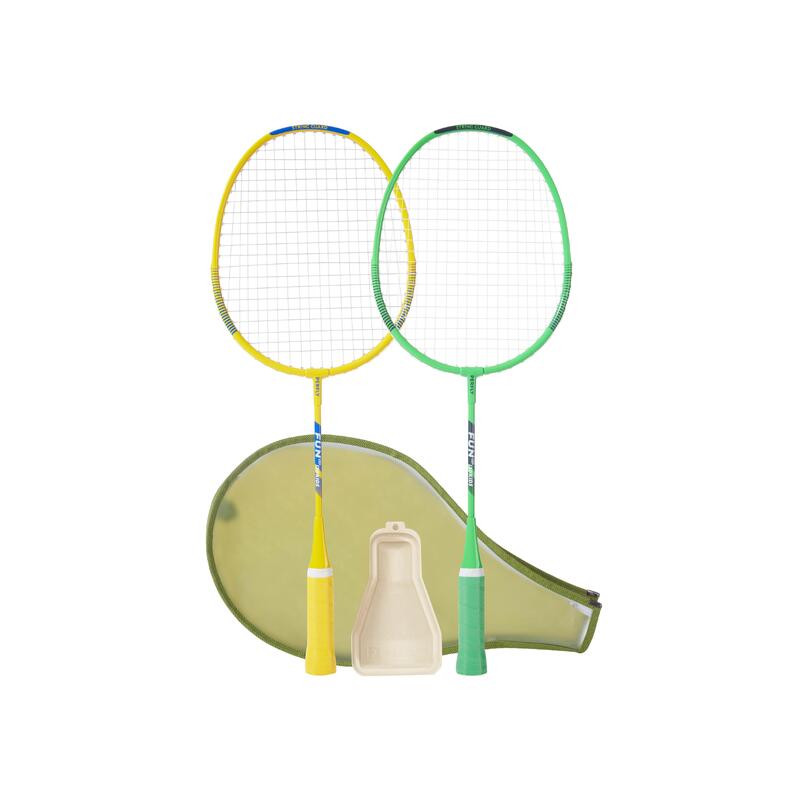 Lot de Raquettes de Badminton Enfant BR 130 - Vert/Miel