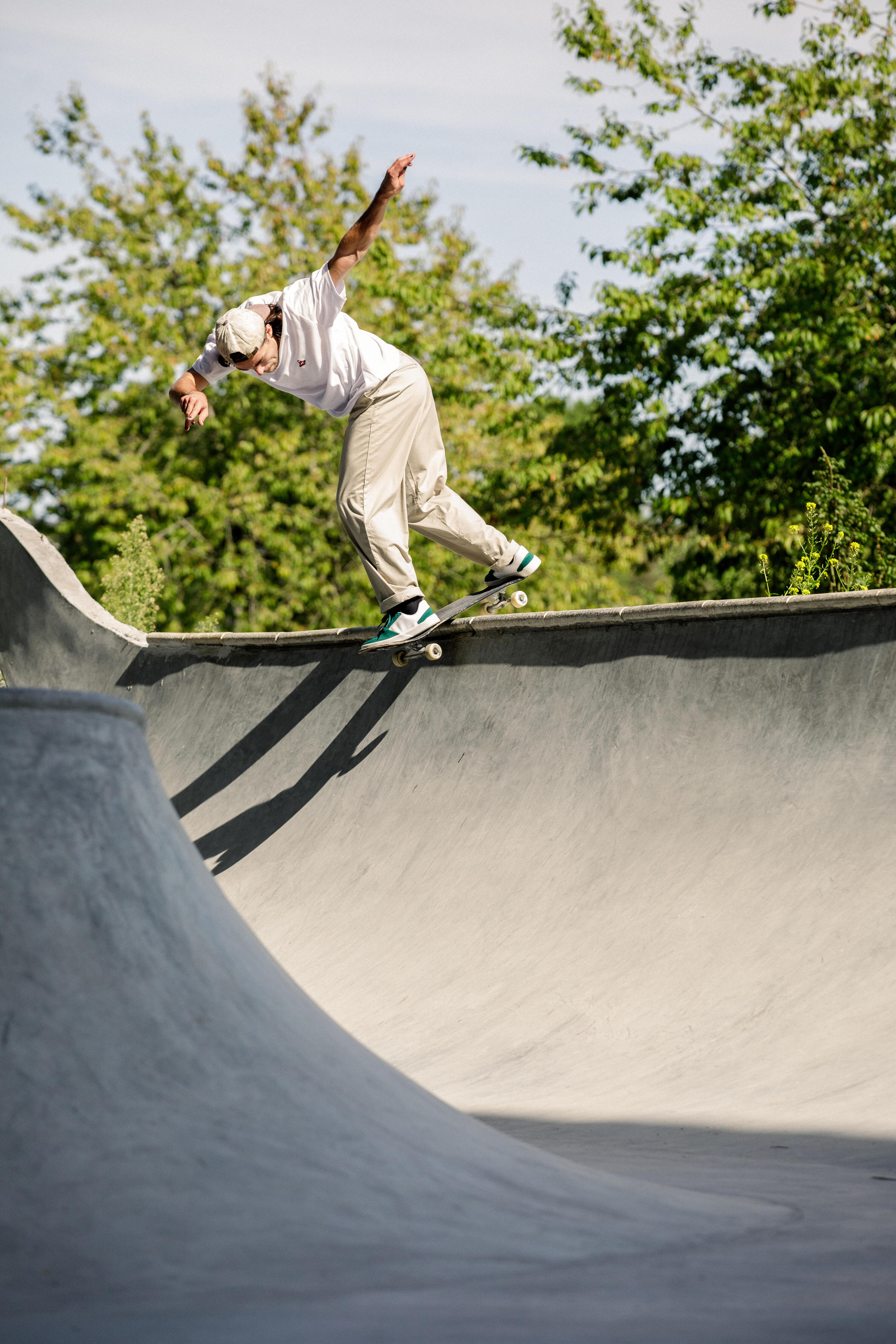 Skateboard T-Shirt Kurzarm ts500 Trafic weiss 13/13