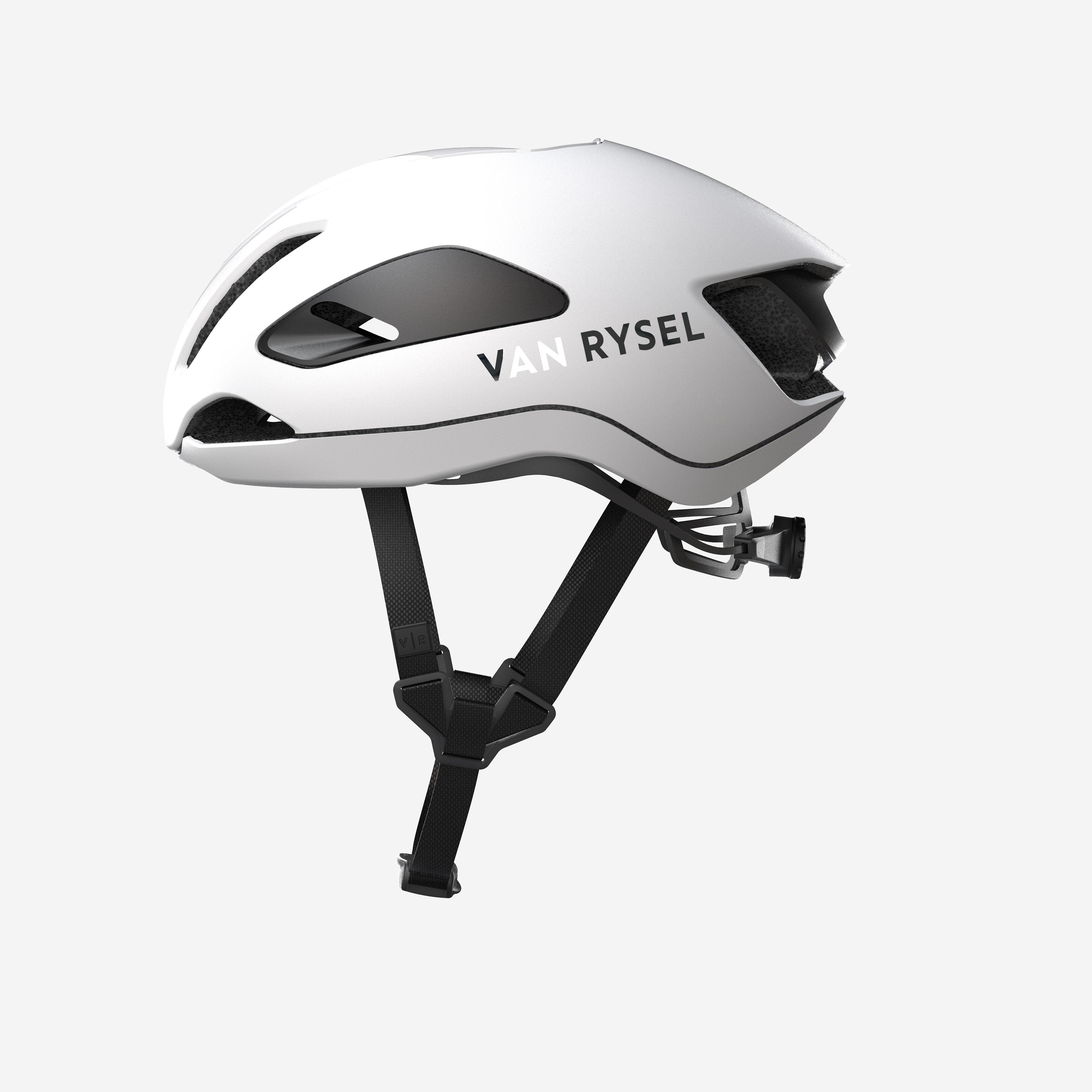 Casque de v lo route FCR blanc VAN RYSEL Decathlon