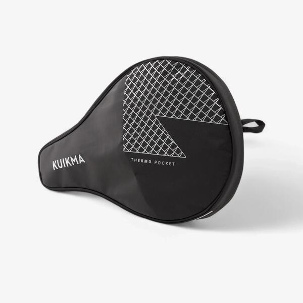 Black insulated padel racket cover