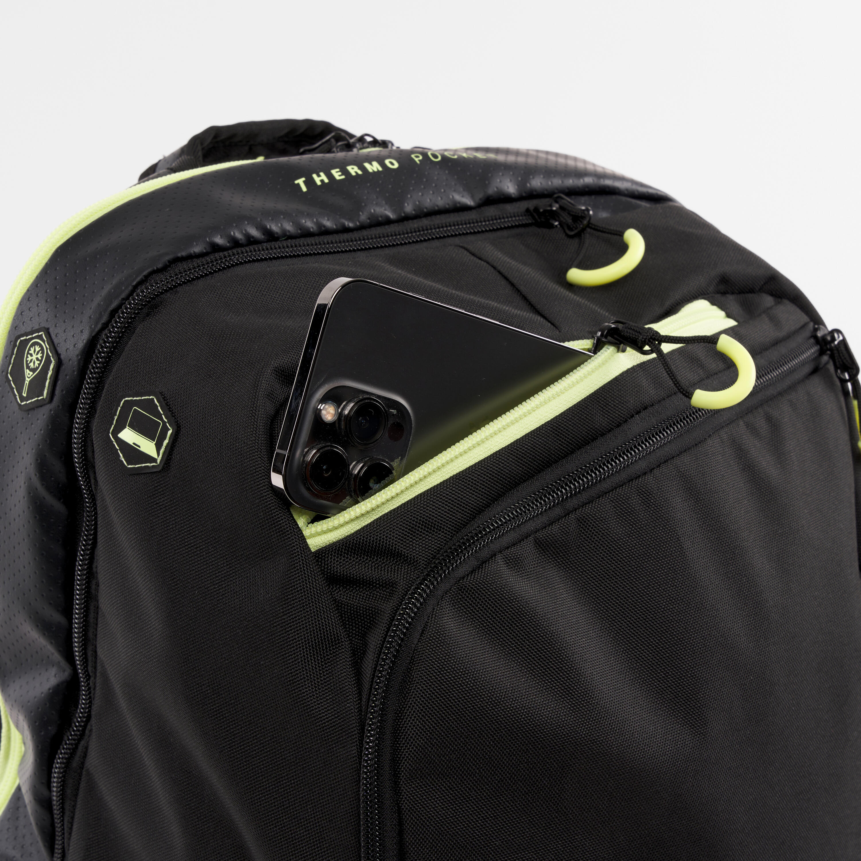 Sac à dos isotherme de padel 30 litres - PBP Elite gris jaune 8/12