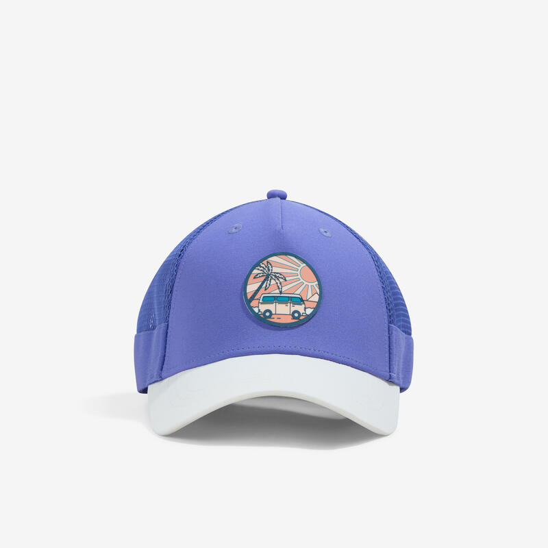 Casquette de beach volley style trucker adulte - BVCAP Bleu Blanc