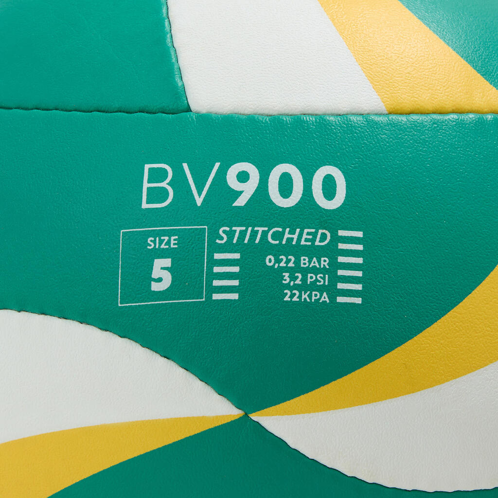 Paplūdimio tinklinio kamuolys „BVB900 FIVB“, žalias, geltonas