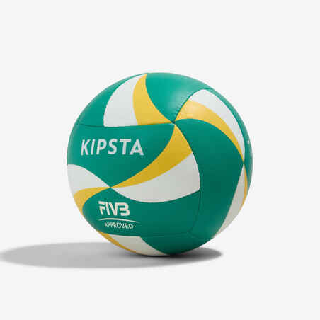 Paplūdimio tinklinio kamuolys „BVB900 FIVB“, žalias, geltonas