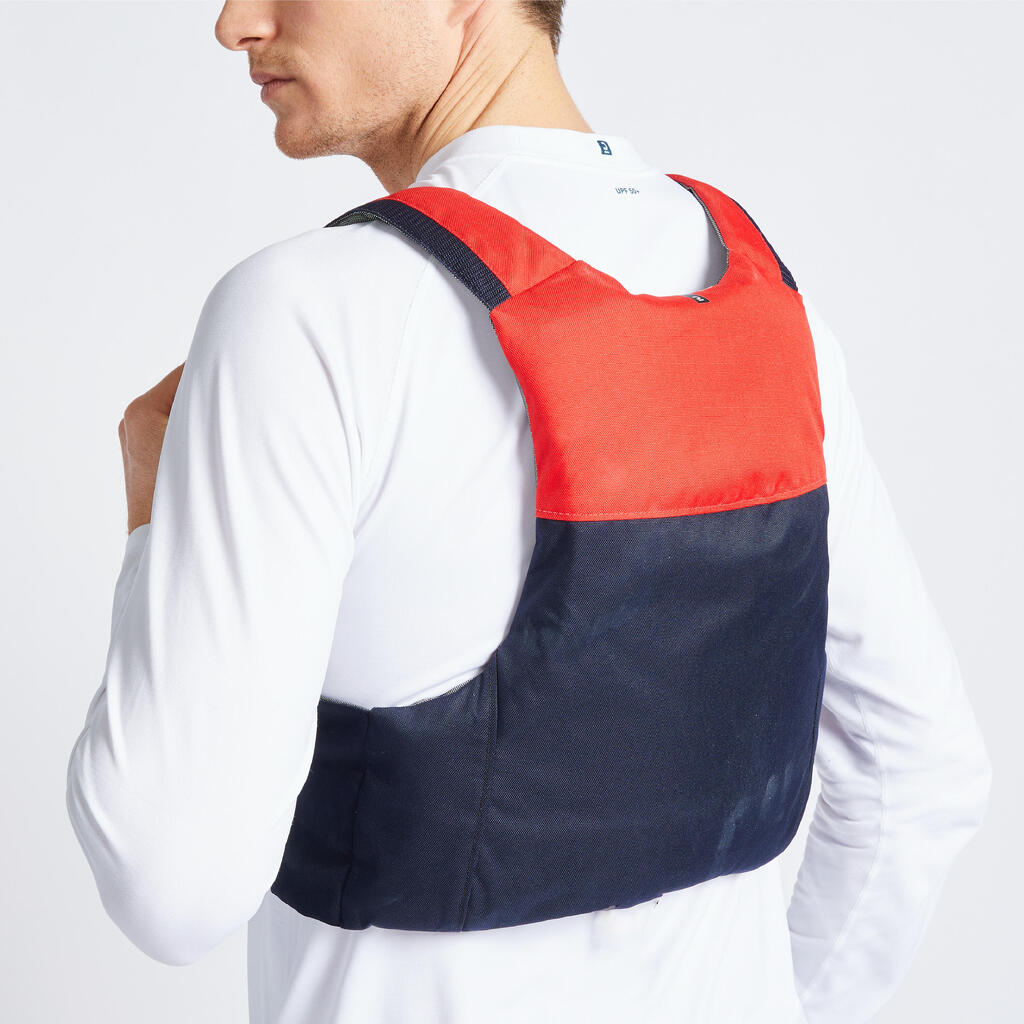 Gilet d'aide à la flottabilité BA 50 Newtons Voile club rouge et bleu