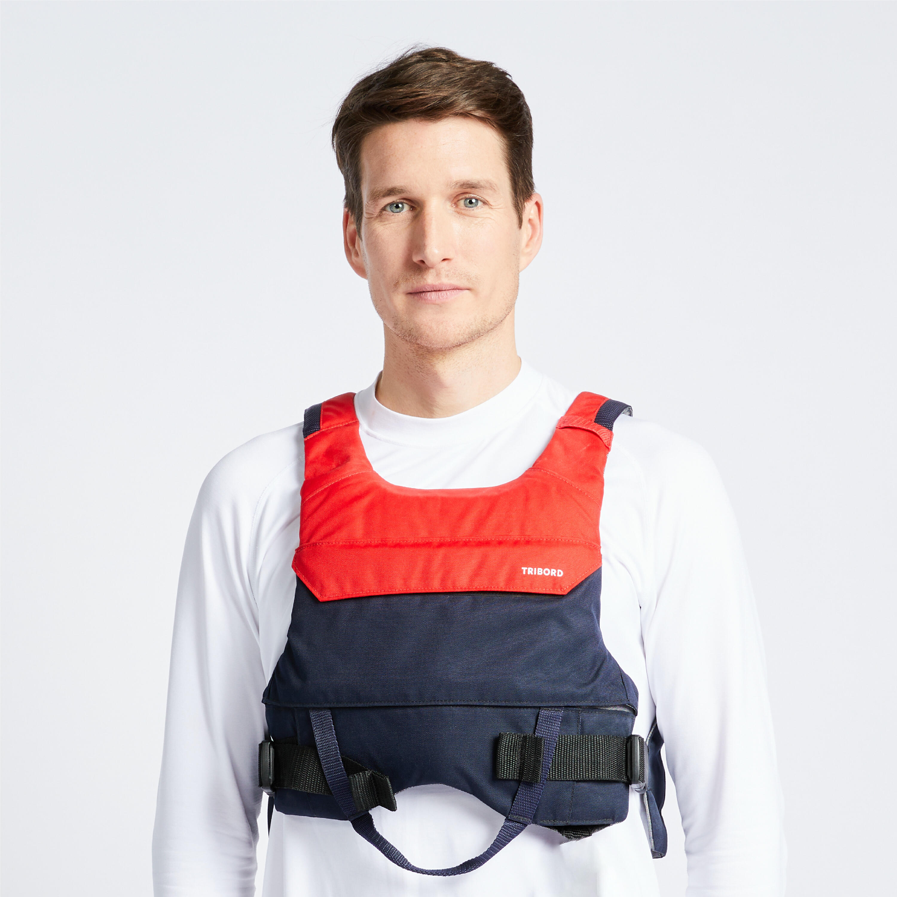 Buoyancy life jacket BA 50 Newtons Sailing club red and blue ECODESIGNED