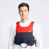 Ekoloģiski izstrādāta peldspējas drošības veste burāšanas klubiem “BA”, 50 ņūtoni, sarkana ar zilu
