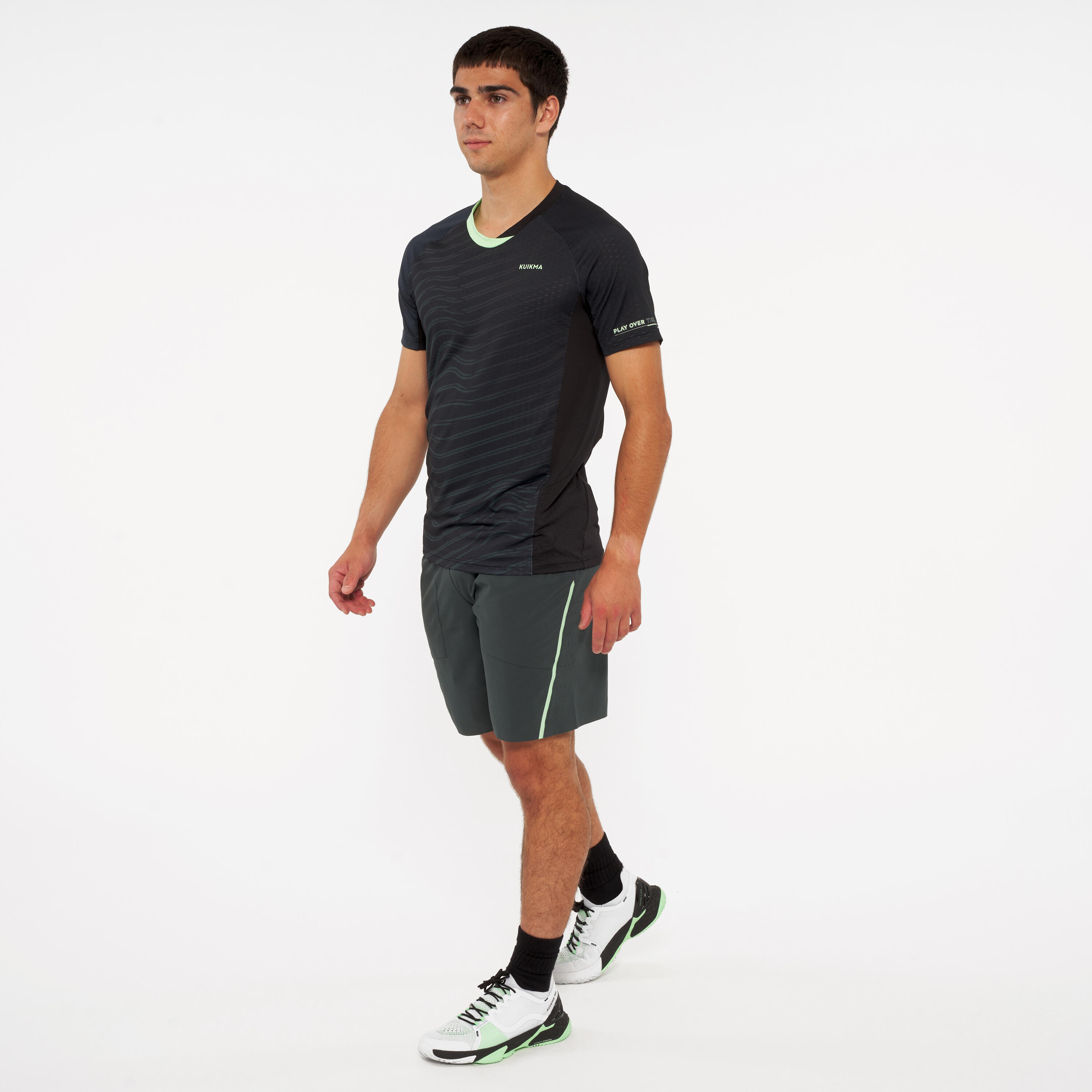 Men's Technical Short-Sleeved Padel T-Shirt Kuikma 900 - Green 10/10