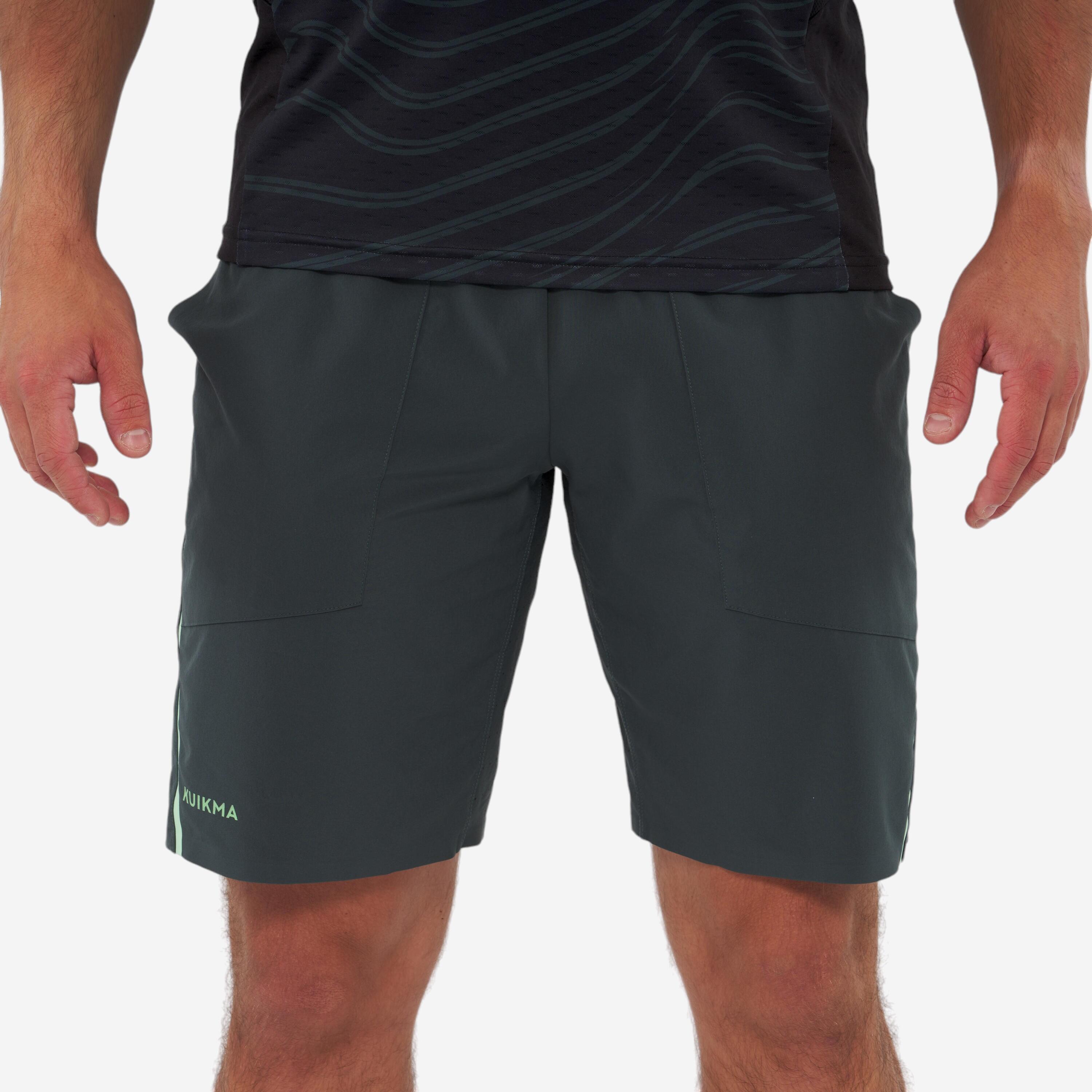 Men's breathable padel shorts - Kuikma Dry + green