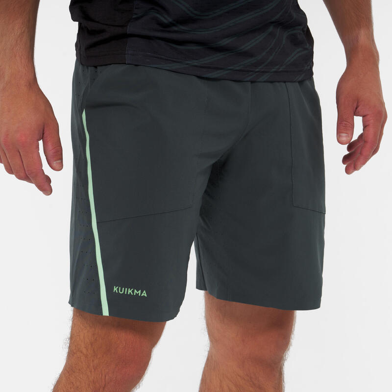 Ademende padelshort voor heren Dry + groen