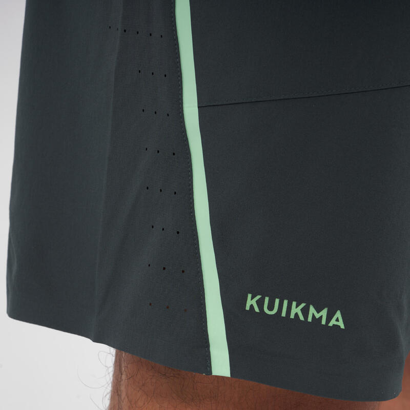 Pantalón corto de pádel transpirable Hombre - Kuikma Dry + verde