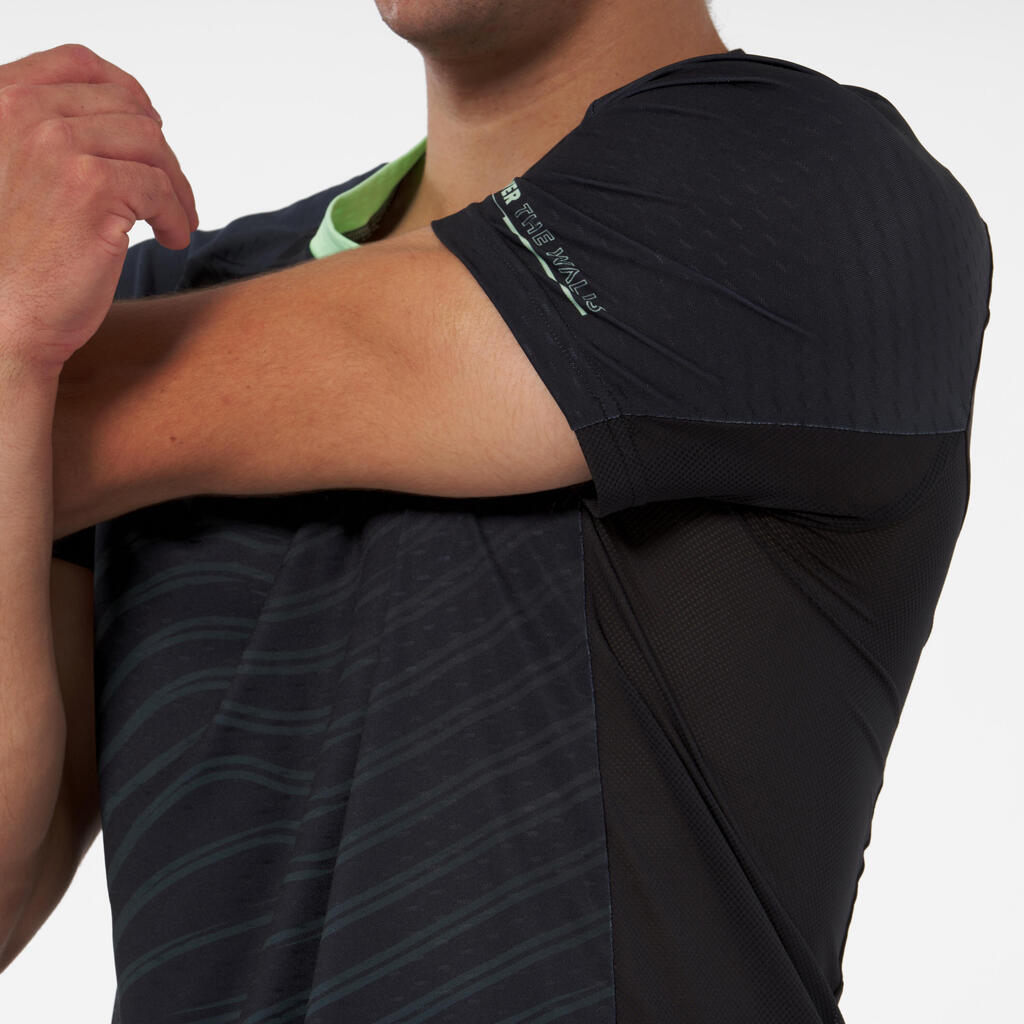 Majica kratkih rukava za padel Kuikma 900 muška sivo-crna