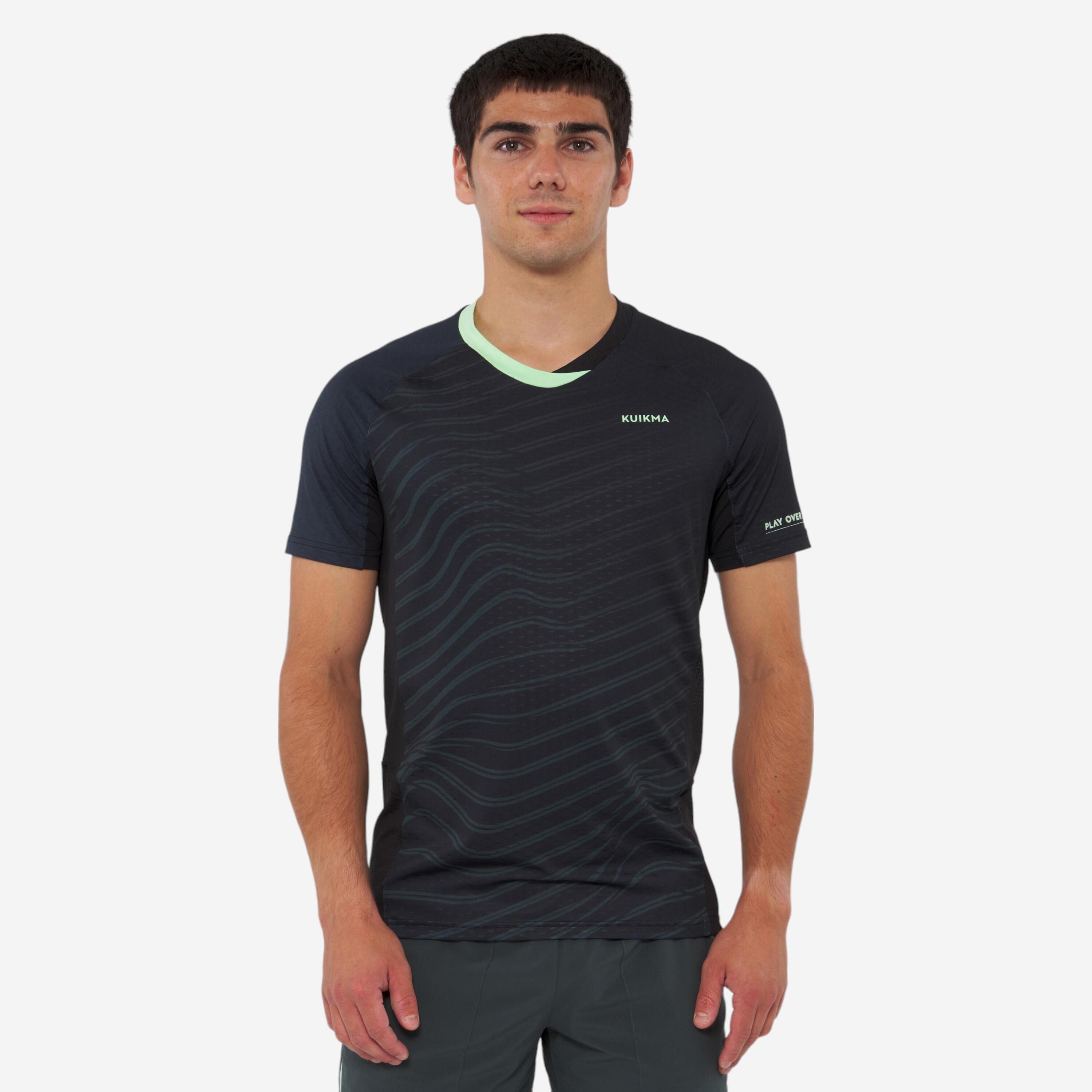 Men's Technical Short-Sleeved Padel T-Shirt Kuikma 900 - Green 1/10