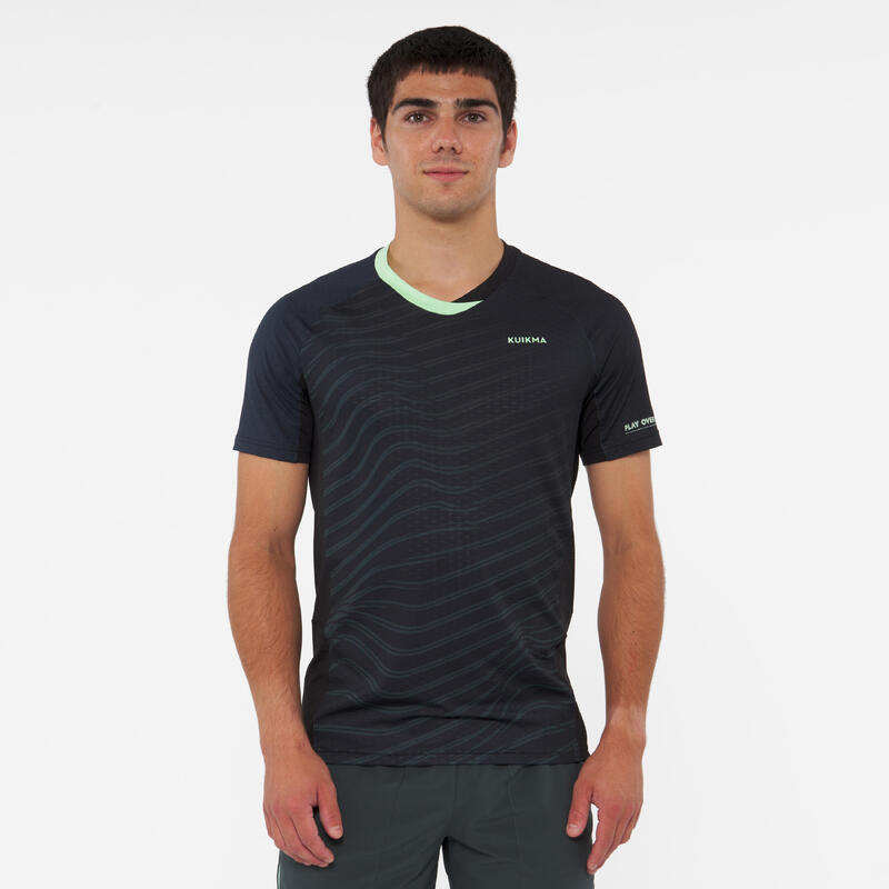 Camiseta de pádel manga corta transpirable Hombre 500 verde negro Maxi  Sanchez - Decathlon