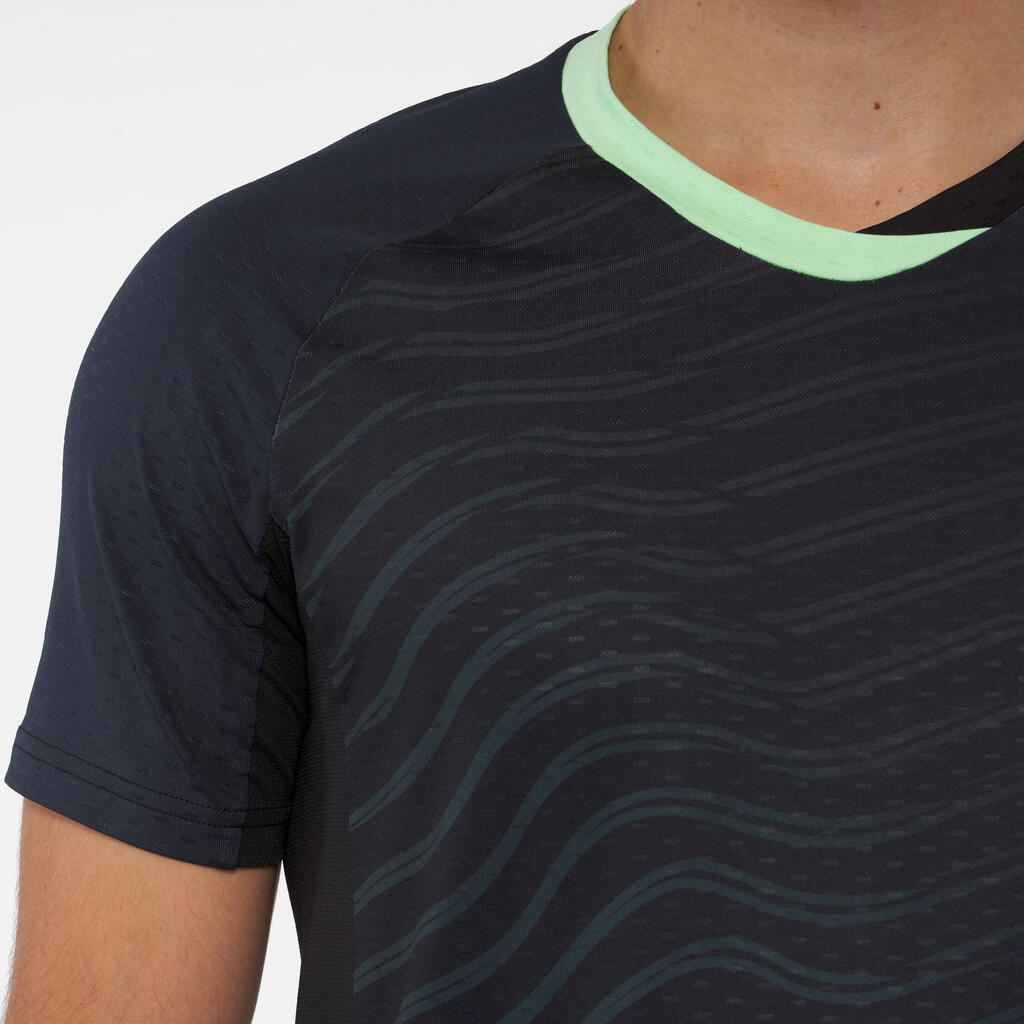 Majica kratkih rukava za padel Kuikma 900 muška sivo-crna