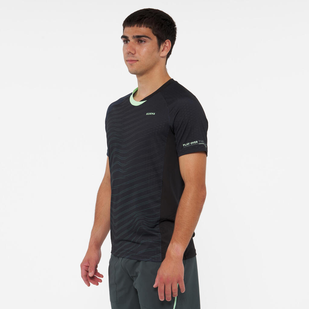 Majica kratkih rukava za padel Kuikma 900 muška sivo-crna