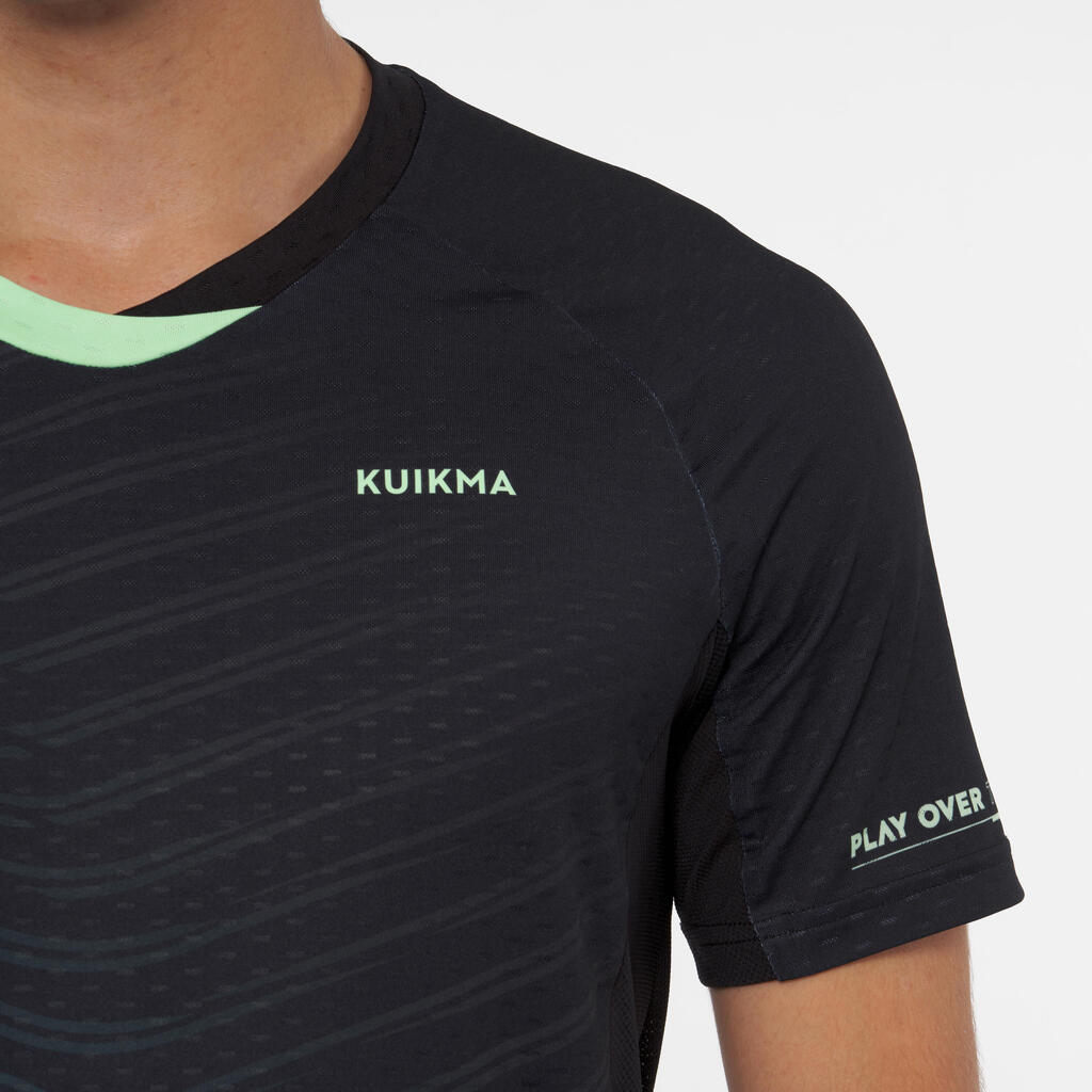 Majica kratkih rukava za padel Kuikma 900 muška sivo-crna