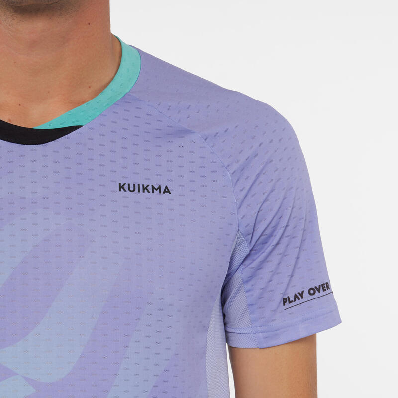 Camiseta de pádel de manga corta técnica Hombre - Kuikma 900 violeta