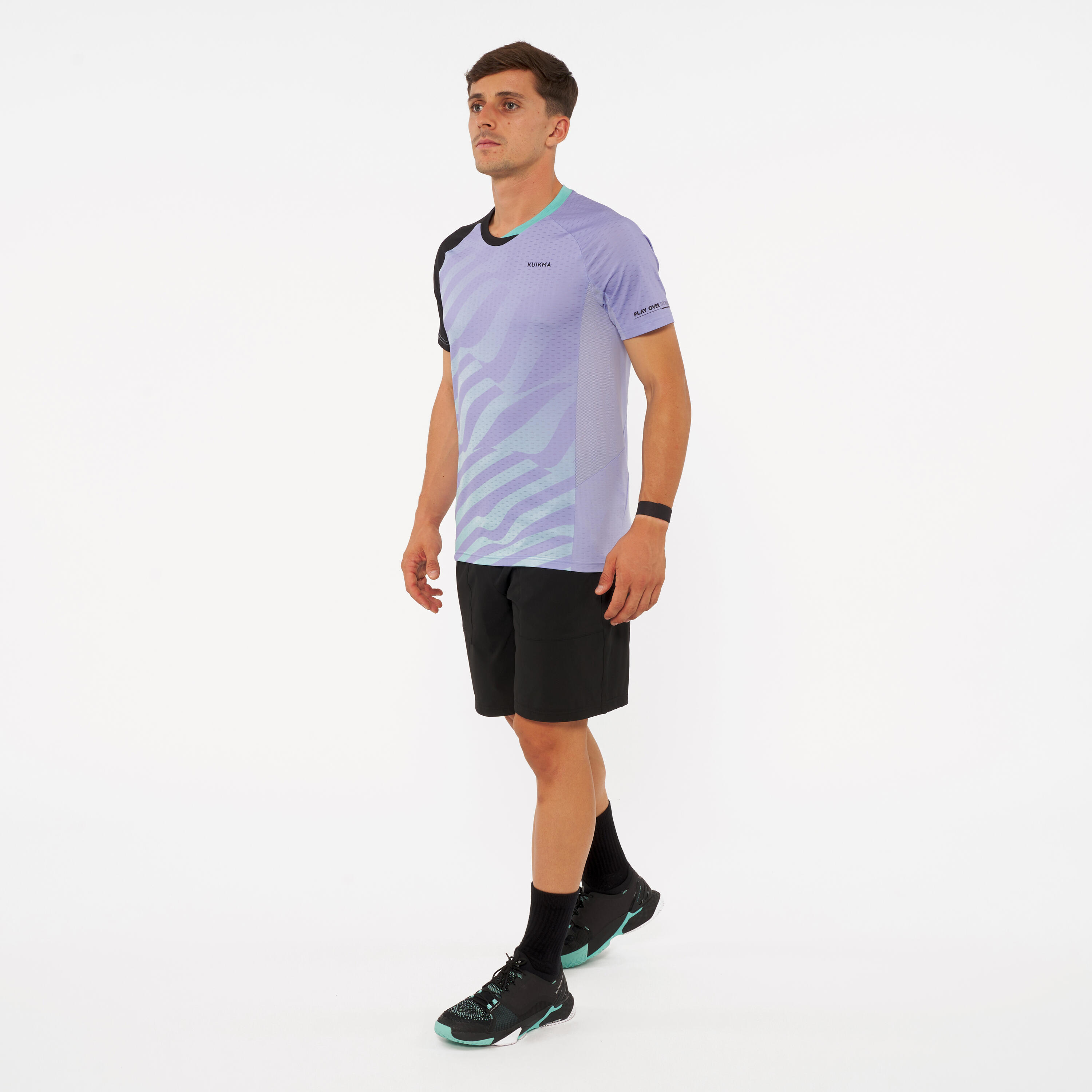 Men's Technical Short-Sleeved Padel T-Shirt Kuikma 900 - Purple 11/11