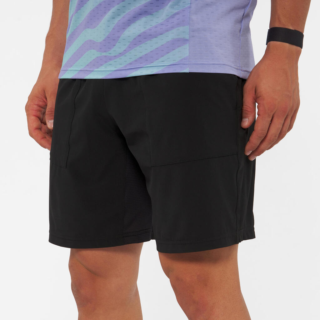 Short de pádel transpirable negro para hombre Dry