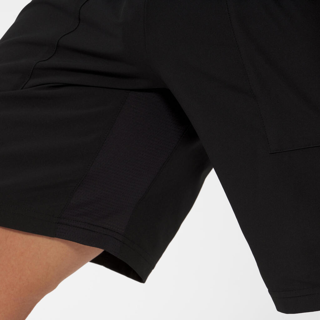 Short de pádel transpirable negro para hombre Dry