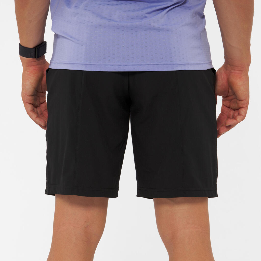 Short de pádel transpirable negro para hombre Dry