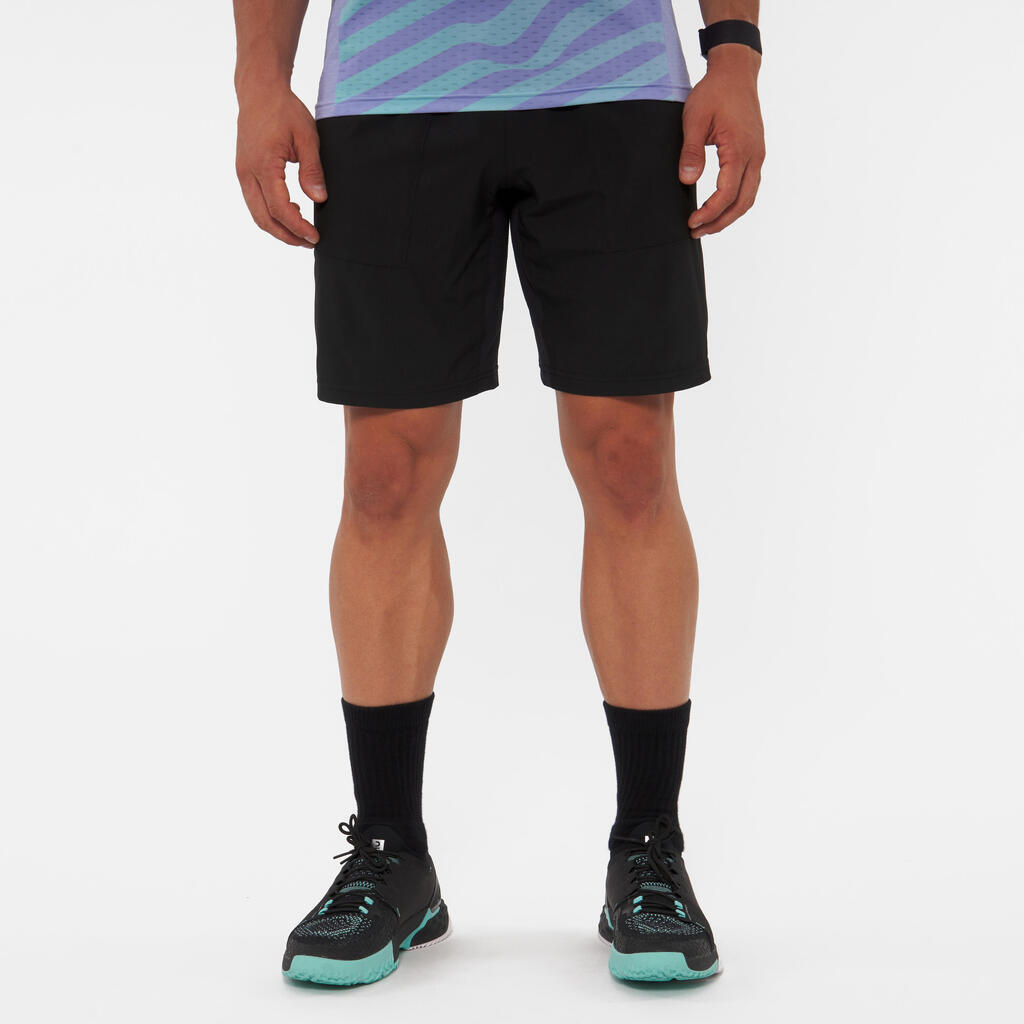 Short de pádel transpirable negro para hombre Dry