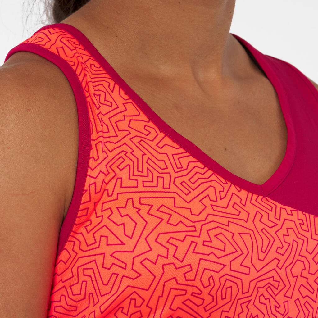 Women's Padel Technical Breathable Tank Top Dry - Grey