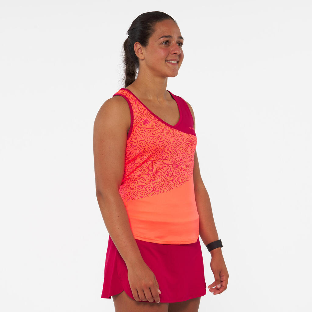 Women's Padel Technical Breathable Tank Top Dry - Grey