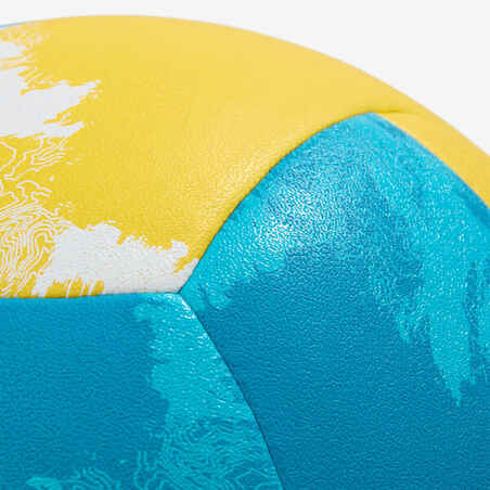 Paplūdimio tinklinio kamuolys „Hybrid 500“, kopija, geltonas, mėlynas