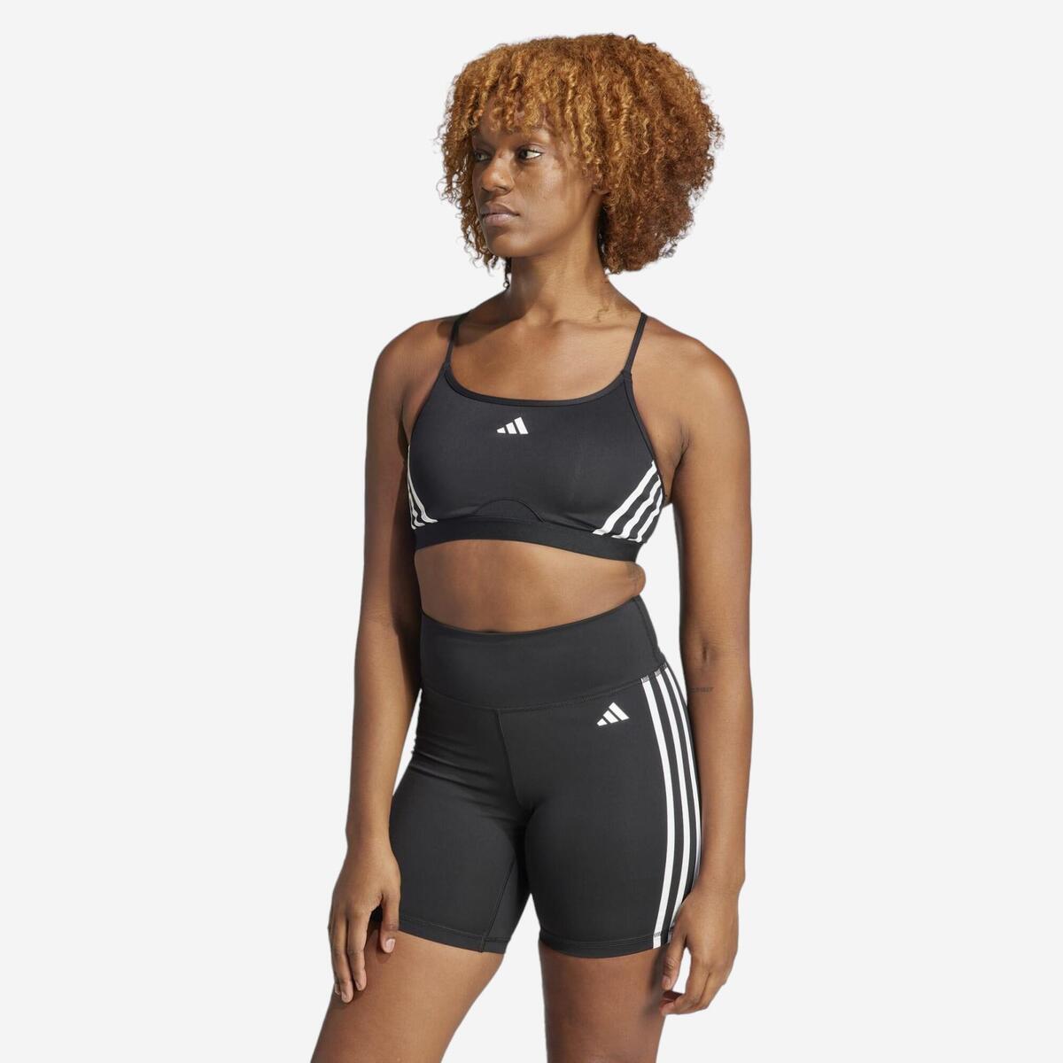 Brassière de fitness cardio Adidas Femme - Noir et blanc
