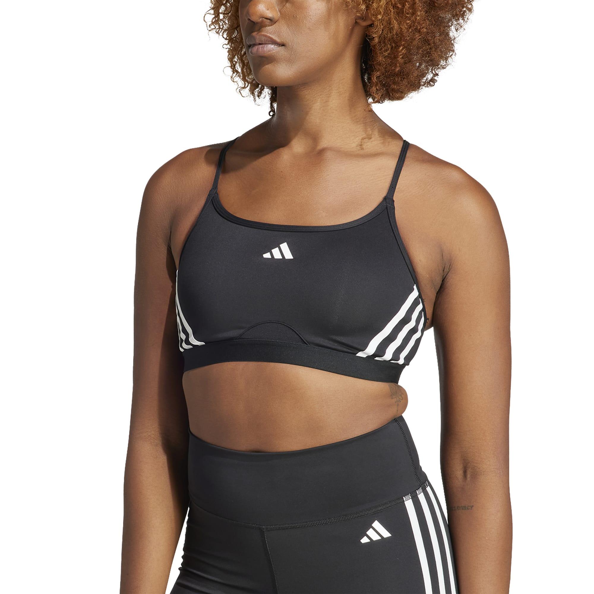 Women's cardio fitness bra Adidas - Black and white