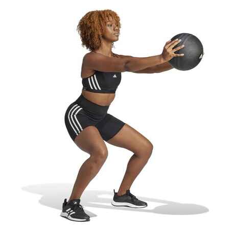 Women's Cardio Fitness Sports Bra - Black/White