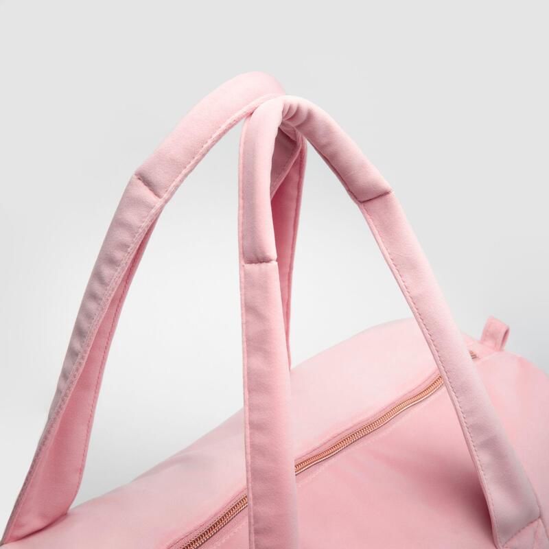 Sac de danse en velours 15L fille, rose