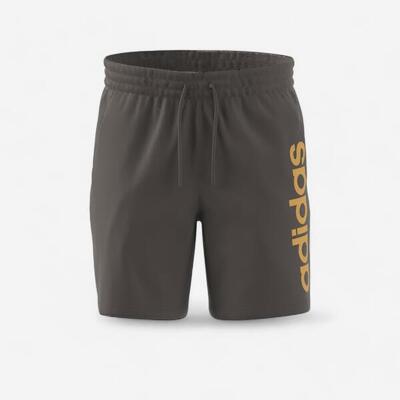 Pantaloncini ADIDAS uomo palestra regular fit cotone con tasche grigi