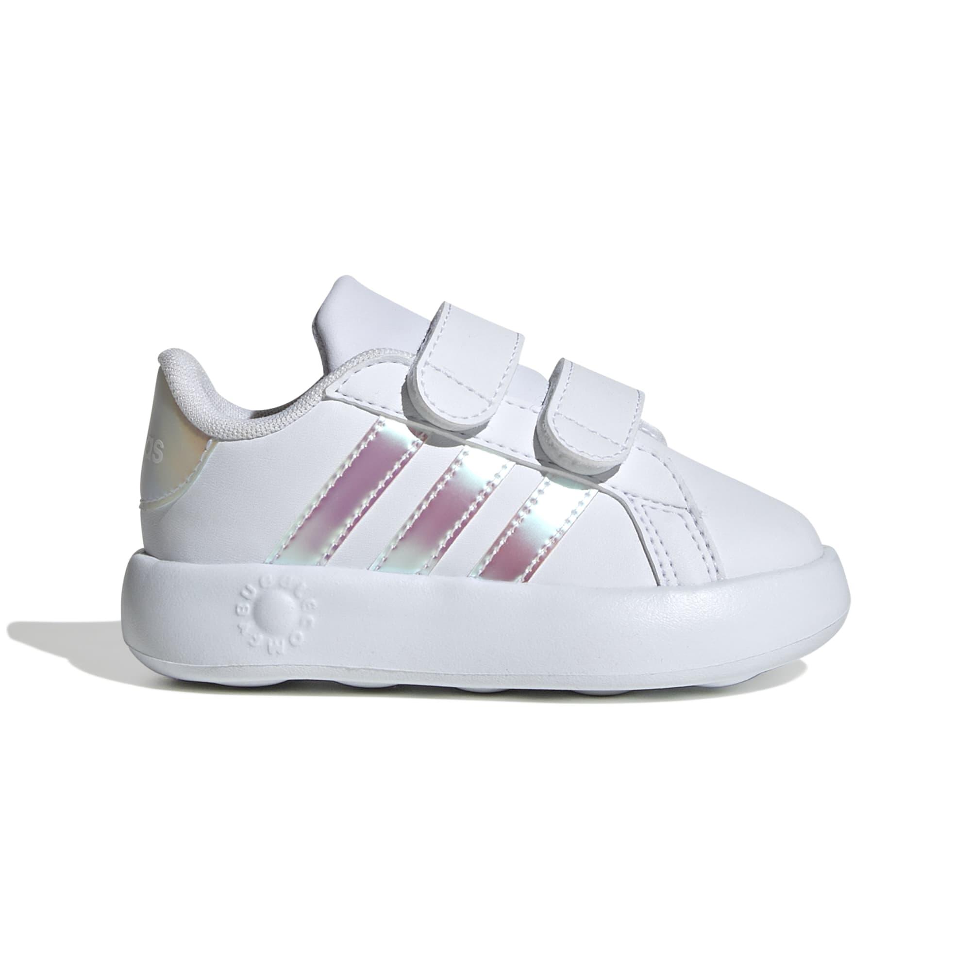 Adidas - Chaussures Grand Court Adidas Bebe Blanc Iridescent - Baskets - Education Sportive Enfant - - 23 - Decathlon