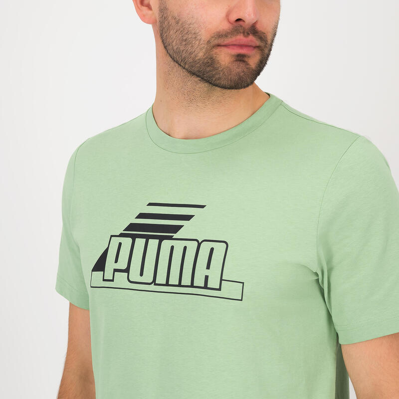 Puma T-Shirt Herren Baumwolle - grün 